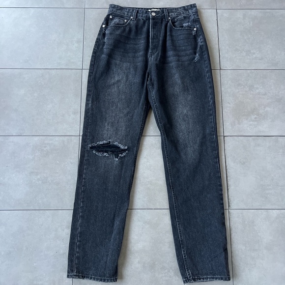 ZGY DISTRESSED FADED HIGH RISE JEANS - Picture 6 of 8